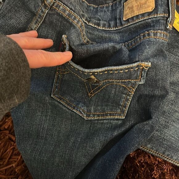 Levi’s Women's 526 Slender Bootcut Dark Wash Blue Jeans-sz 12 - Picture 8 of 8